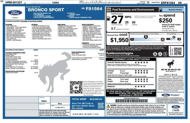 2025 Ford Bronco Sport Outer Banks